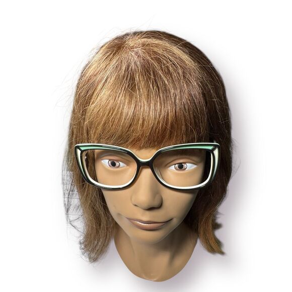 Paul Frank Cat Eye Eyeglasses Teal Multi Color Handmade Frames 138mm - Picture 9 of 10